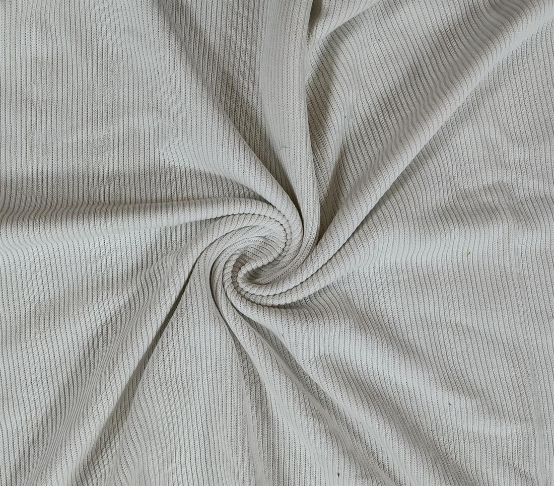 Ivory Ribbed Jersey Fabric