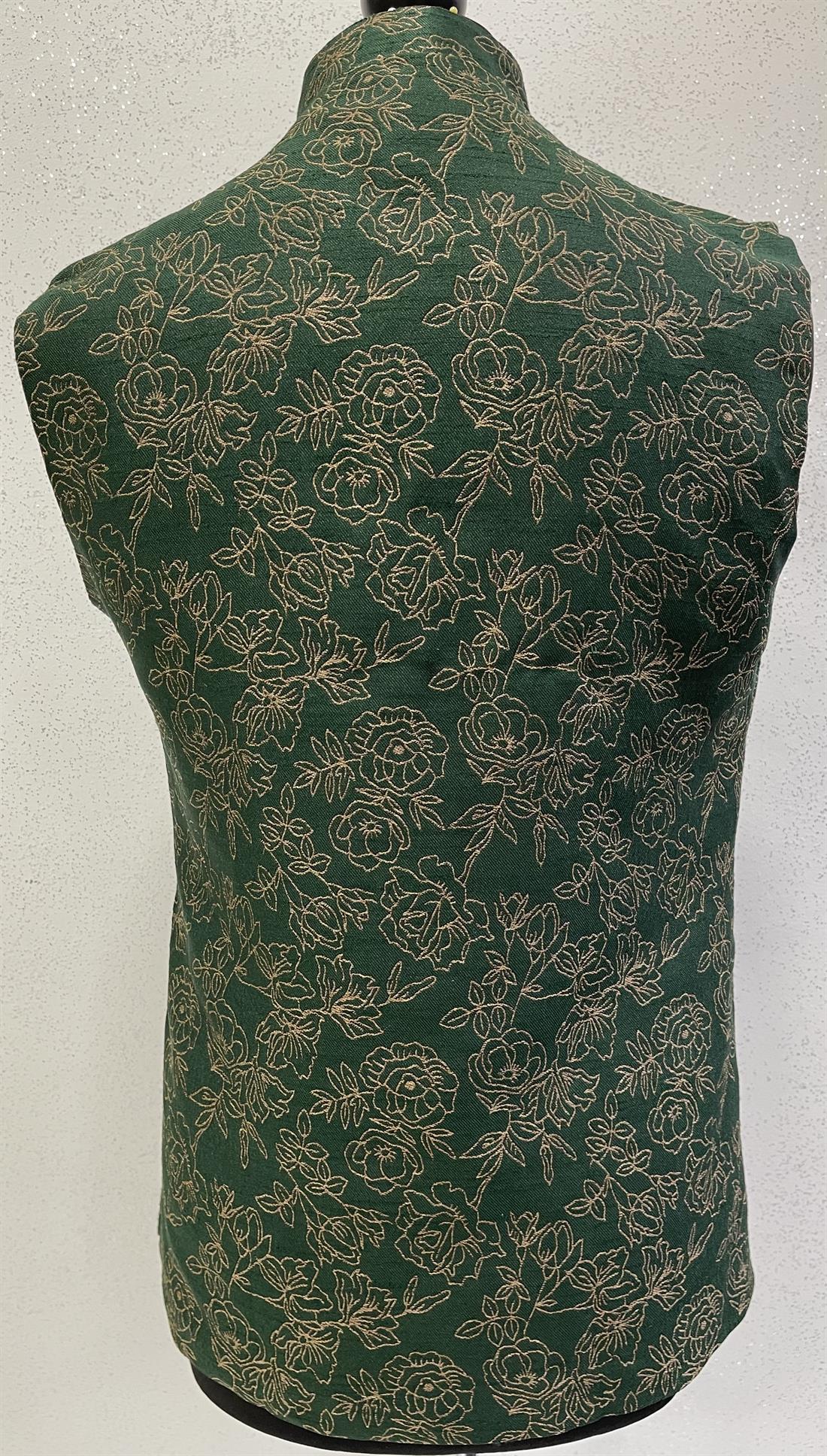 Green & Gold Mens Waistcoat