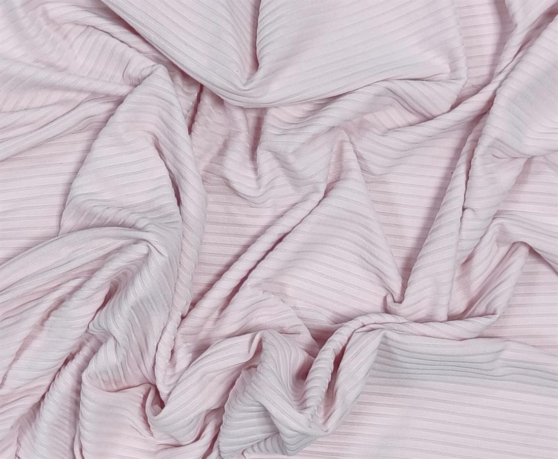 Pink1 Ribbed Jersey Fabric