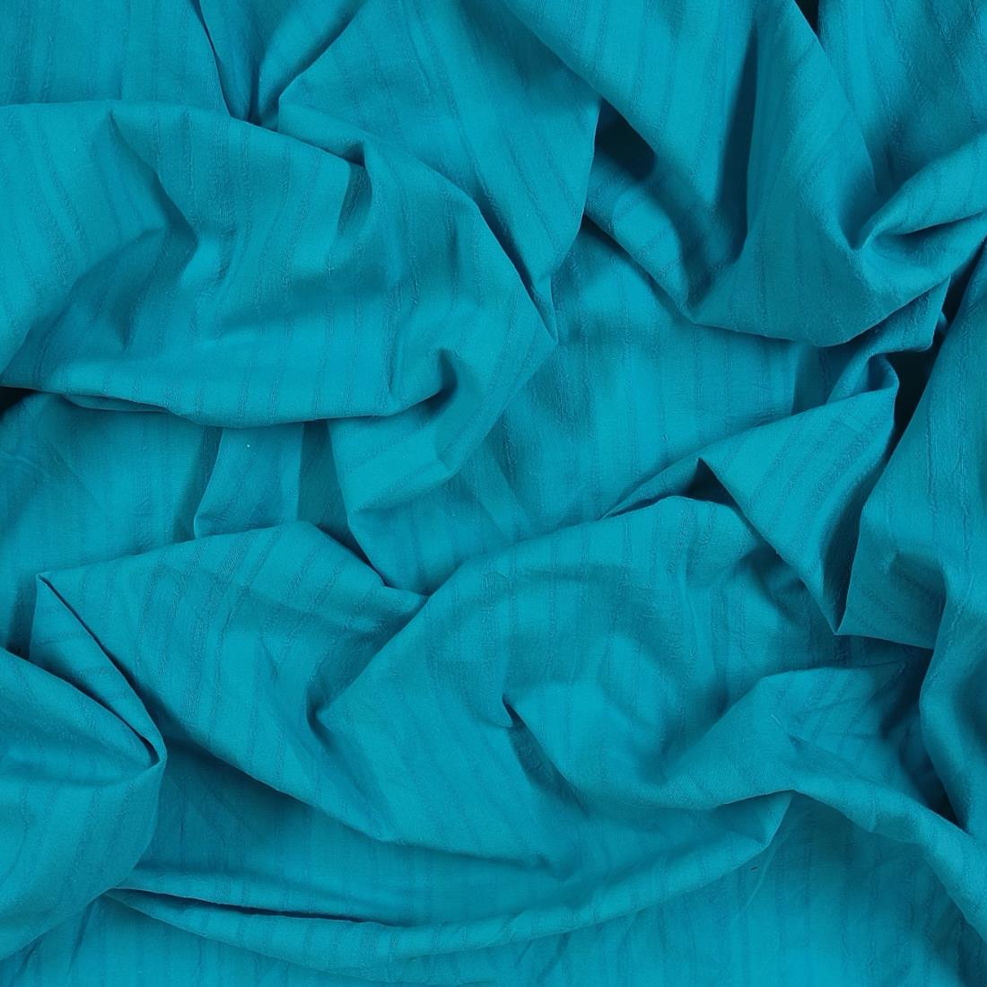 Turquoise Stripe Polyester Fabric