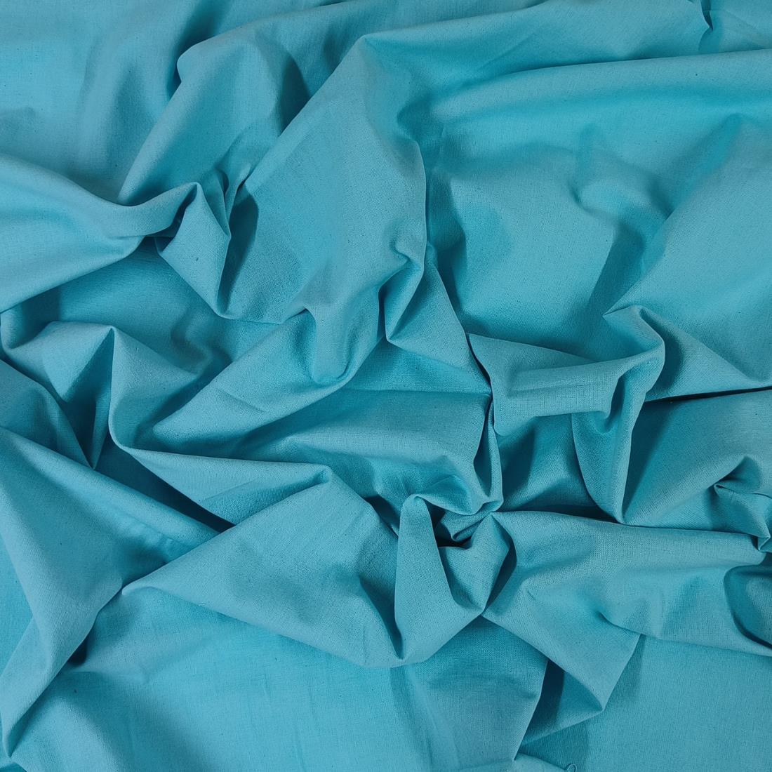 Turquoise Plain Potland Cotton Fabric
