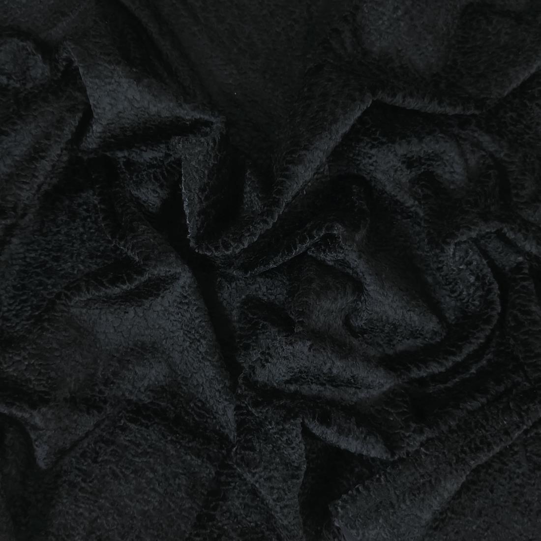 Black Teddy Fur Fabric