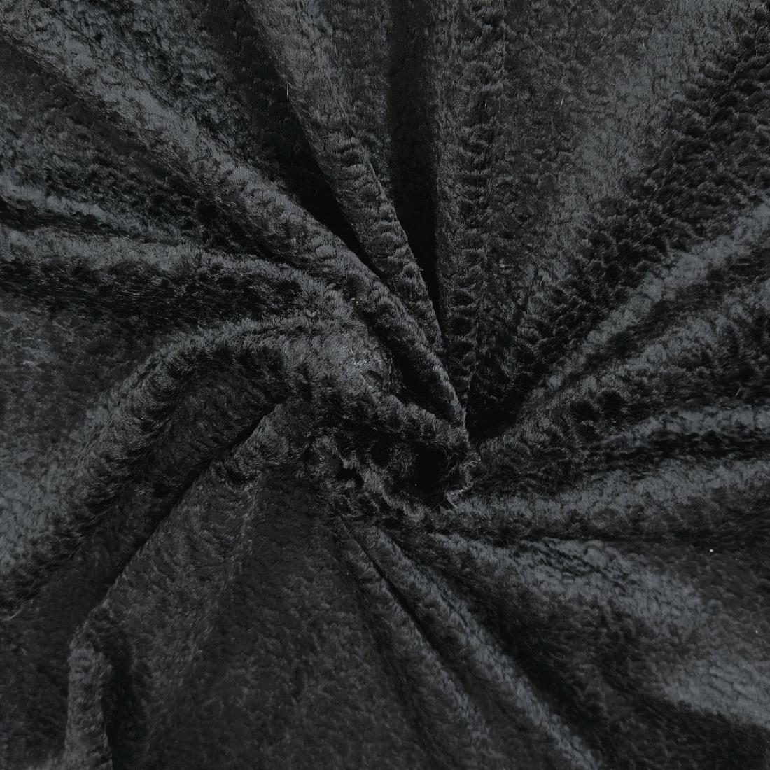 Black Teddy Fur Fabric