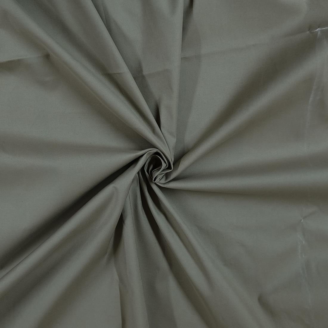 Beige Plain Cotton Sateen Fabric