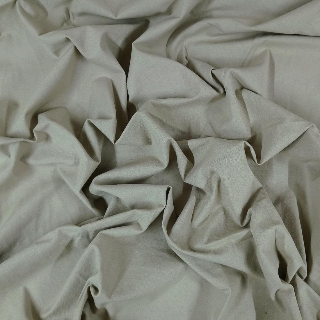 Beige Plain Potland Cotton Fabric