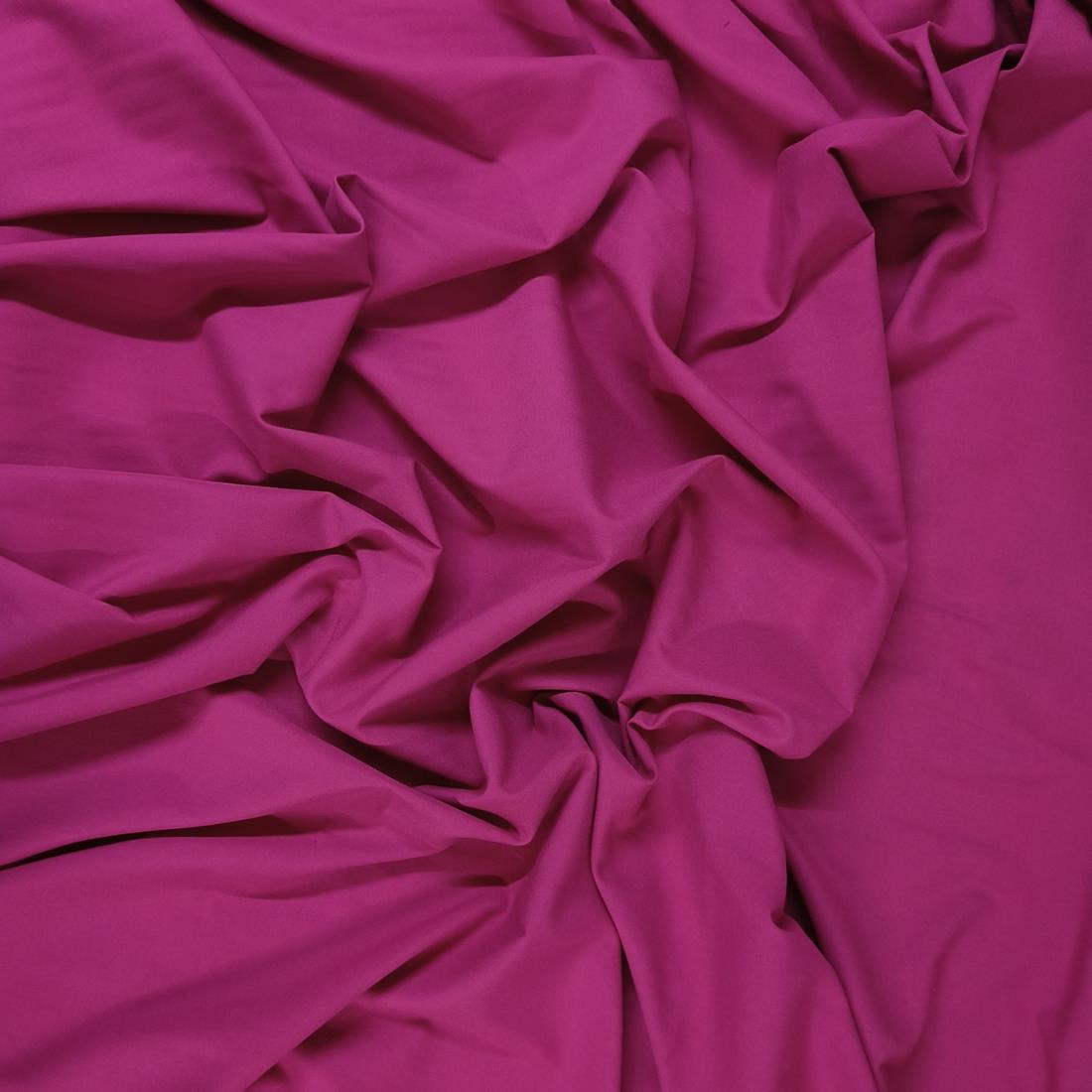 Cerise Plain Cotton Polyester Fabric