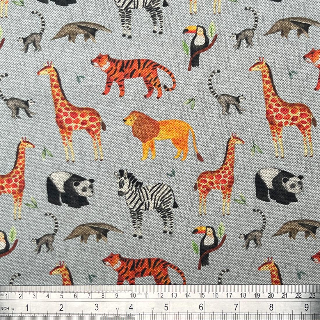 Cloud Digital Print Cotton Zoo Safari