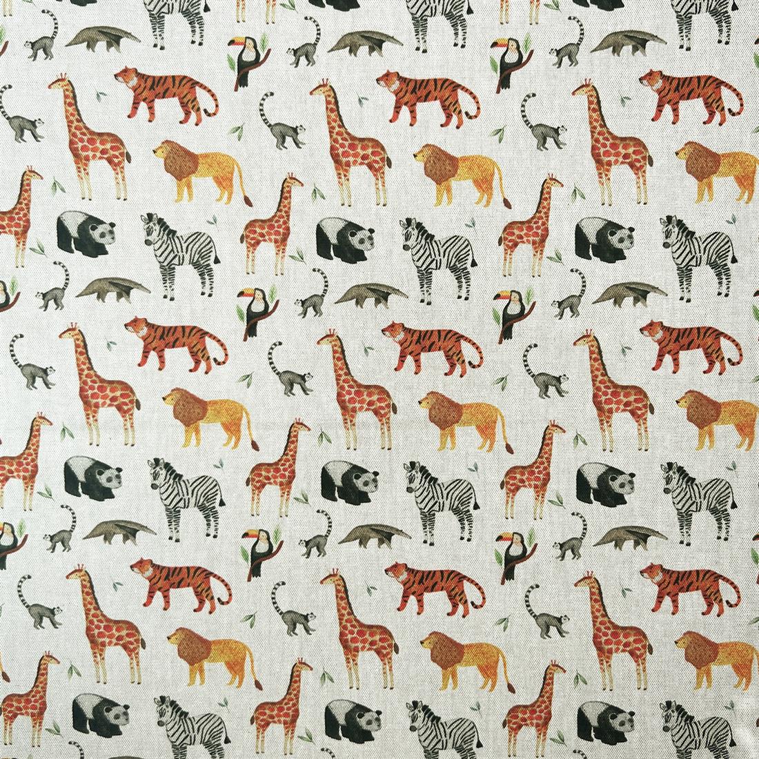 Cloud Digital Print Cotton Zoo Safari