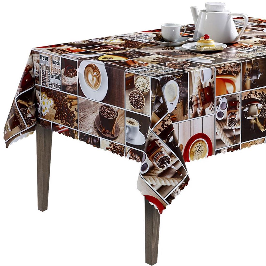 Printed Coffee Beans - Heavy Duty Waterproof Pvc Coated Vinyl Fabric