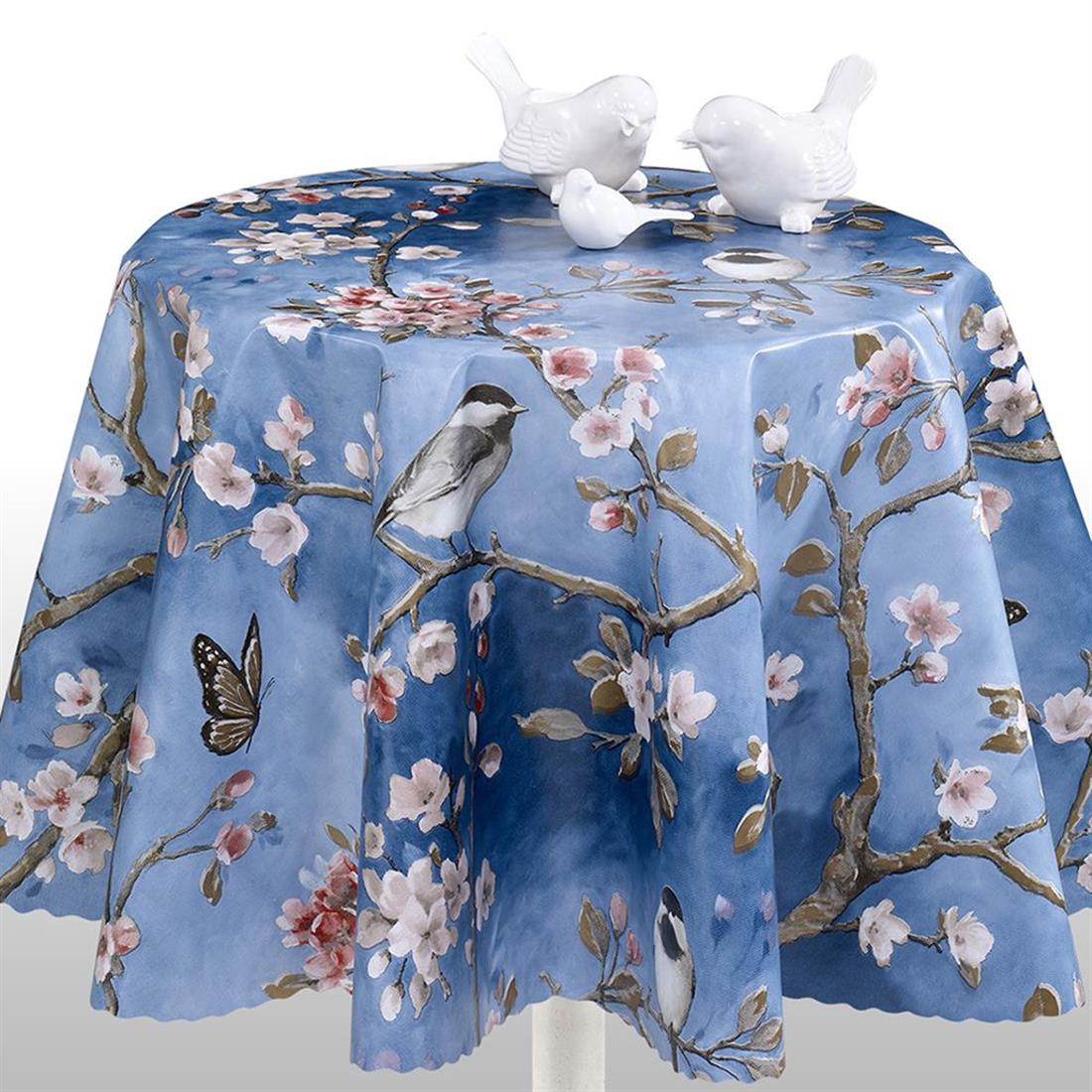 Blue Printed Blossom Birds