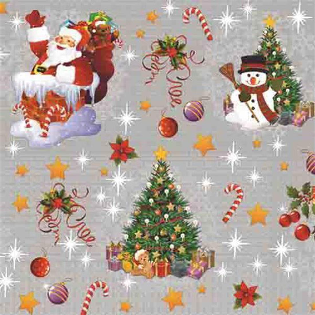 Silver Printed PVC Christmas Designs