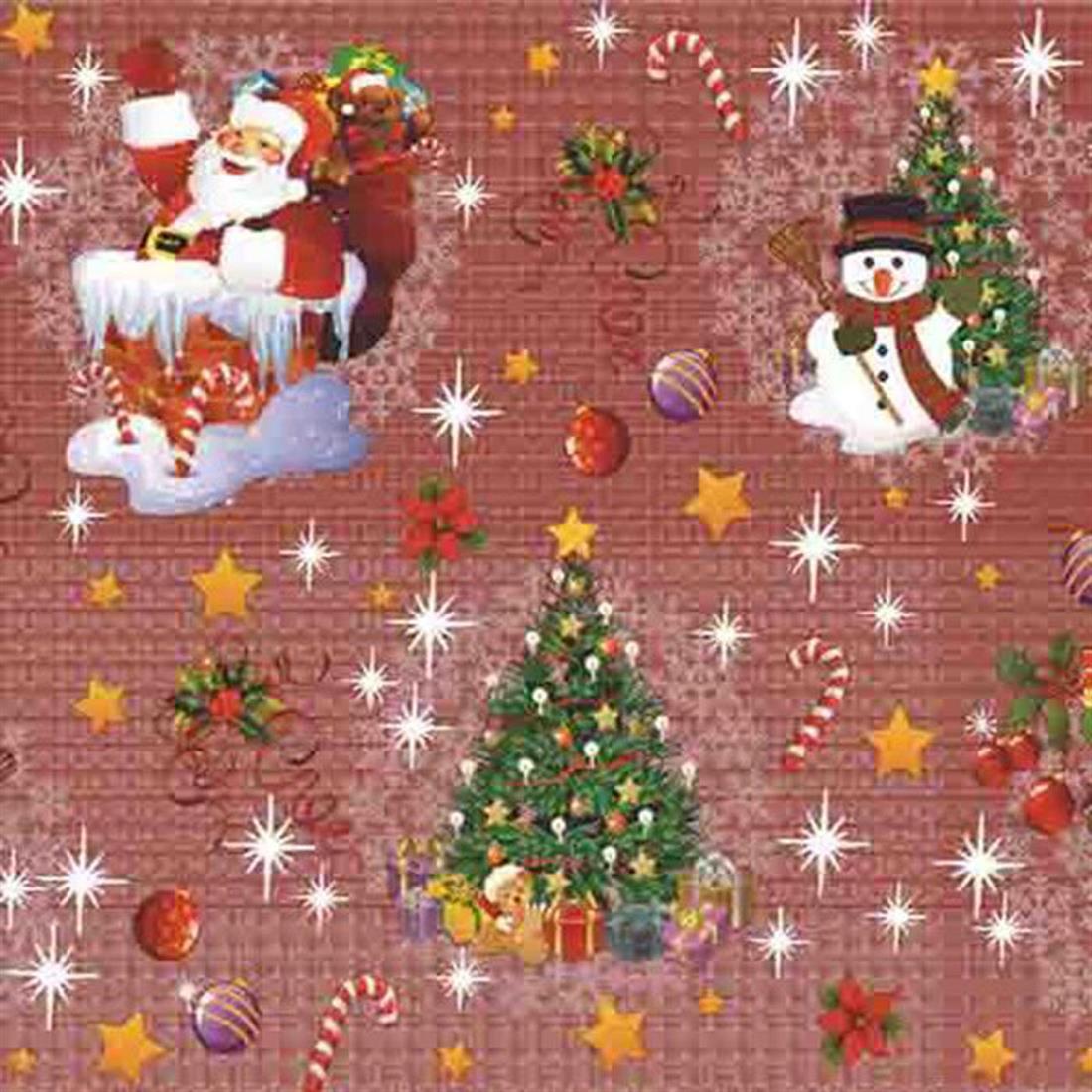 Red Printed PVC Christmas Designs