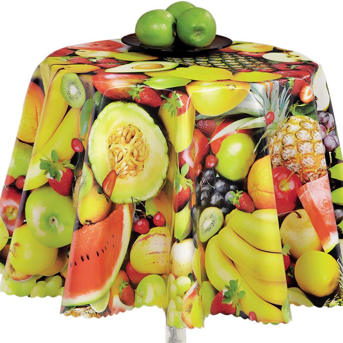 Printed Fruits - Heavy Duty Waterproof Pvc Coated Vinyl Fabric