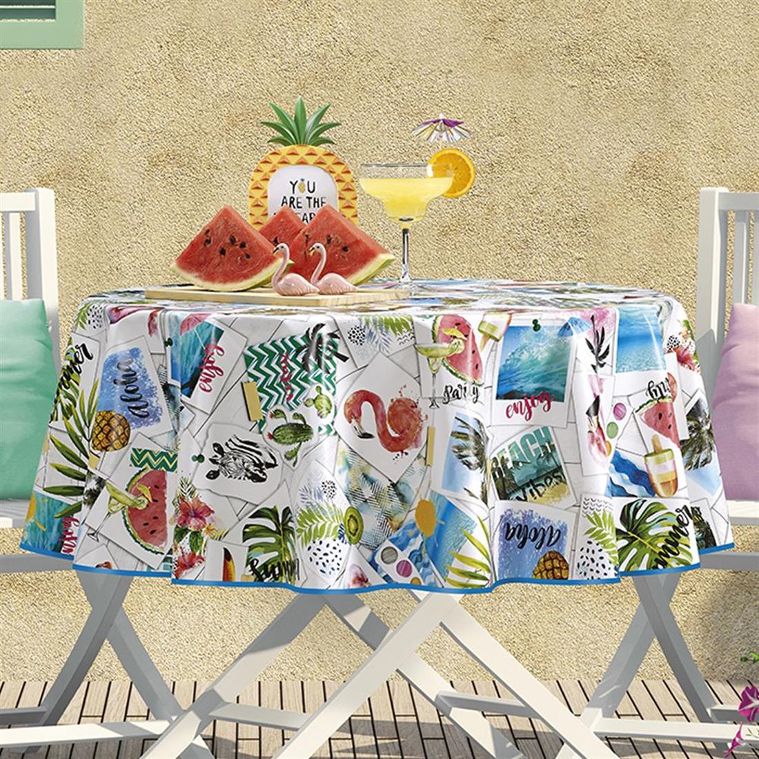 Printed Tropicana - Heavy Duty Waterproof Pvc Coated Vinyl Fabric