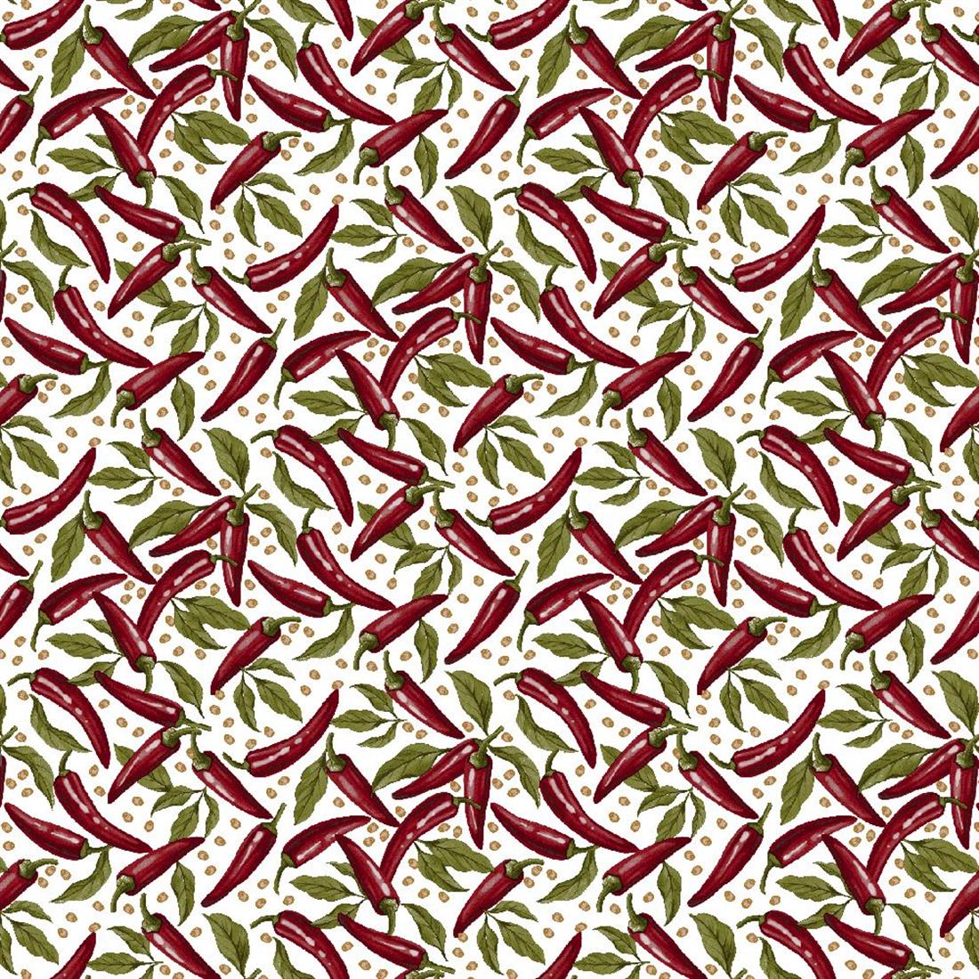 Printed Chilles - Heavy Duty Waterproof Pvc Coated Vinyl Fabric