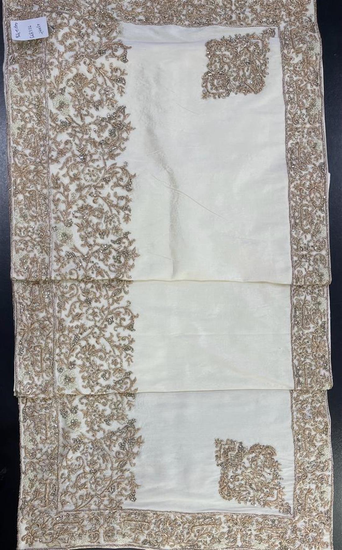 Cream & Gold Mens Shawl