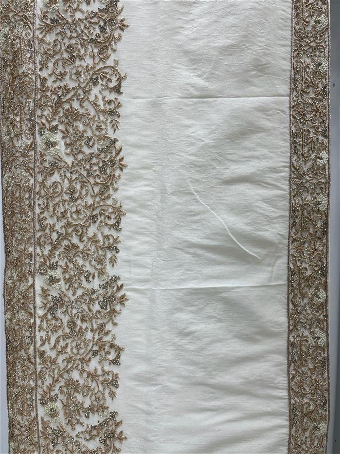 Cream & Gold Mens Shawl