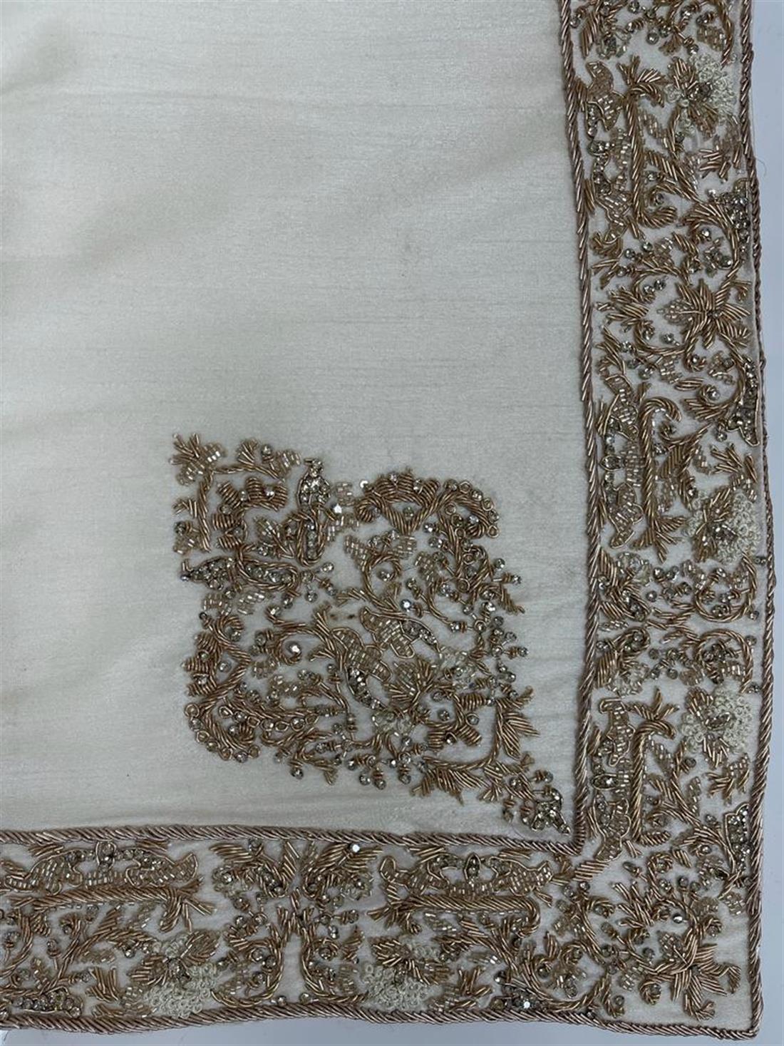 Cream & Gold Mens Shawl