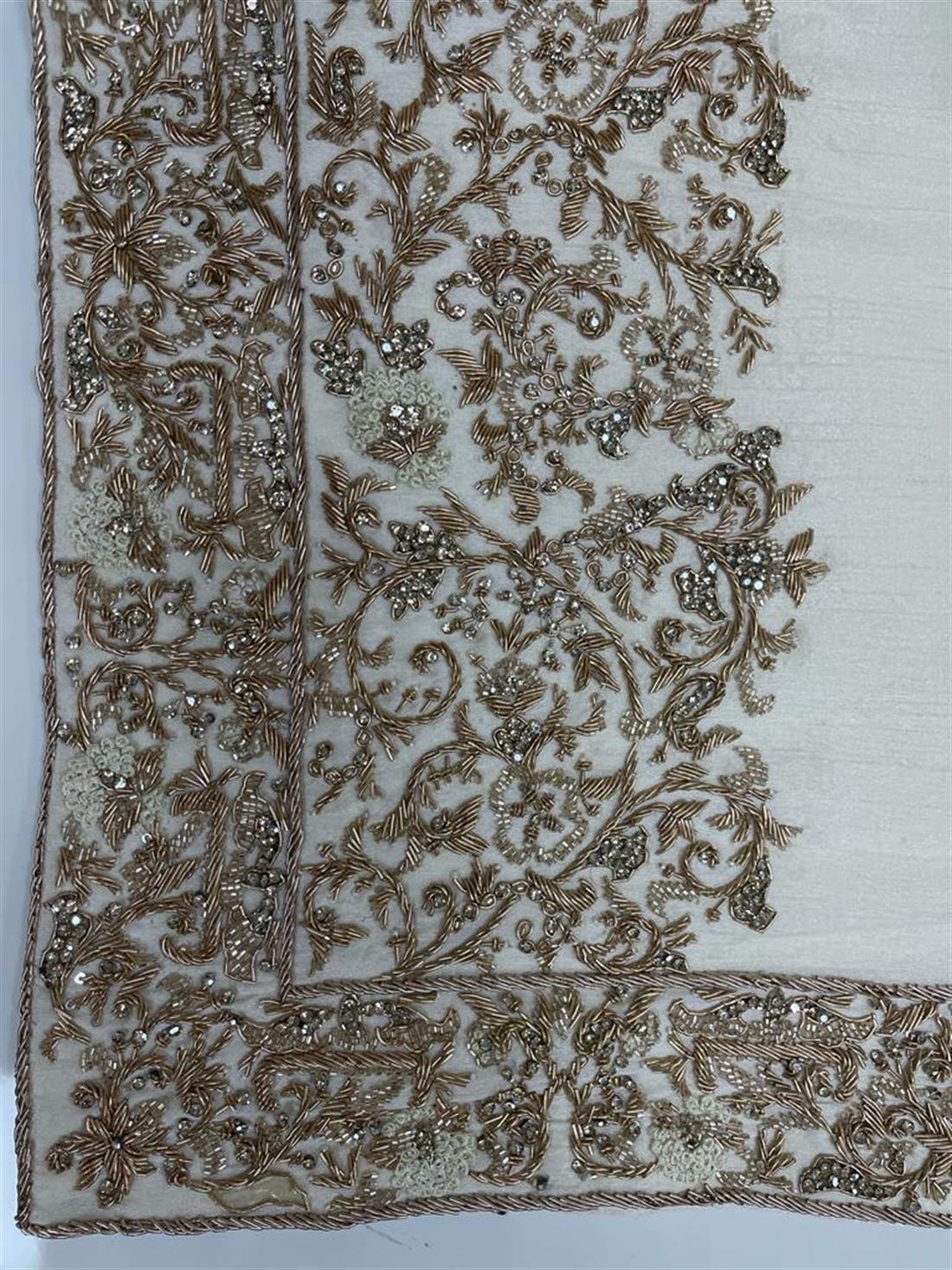 Cream & Gold Mens Shawl