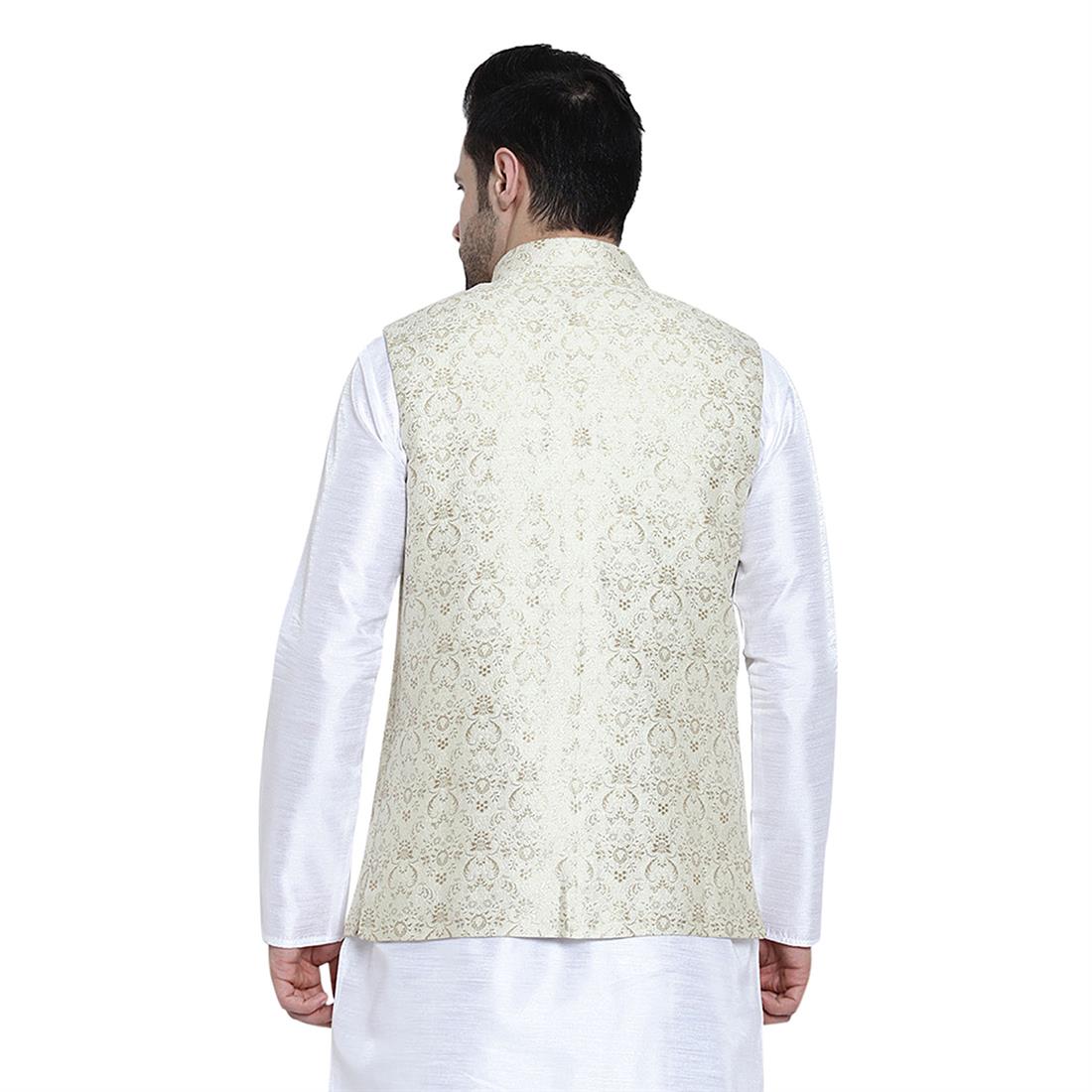 mens gold waistcoat and tie