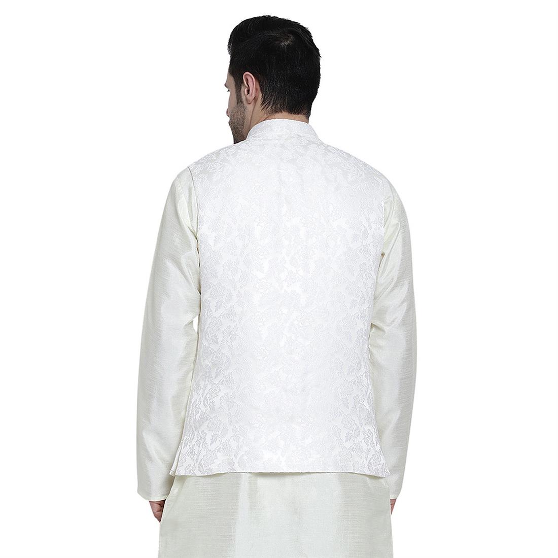 Off White Mens Brocade Waistcoat