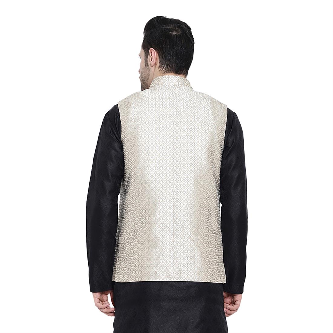 Gold Mens Brocade Waistcoat
