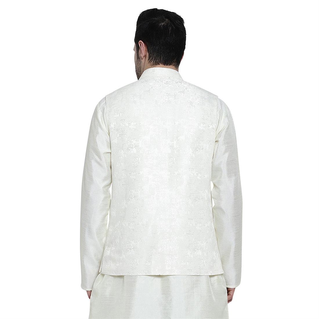 Off White Mens Brocade Waistcoat