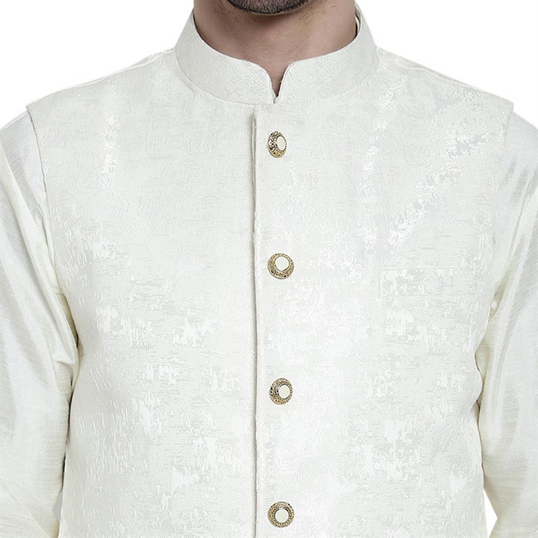Off White Mens Brocade Waistcoat
