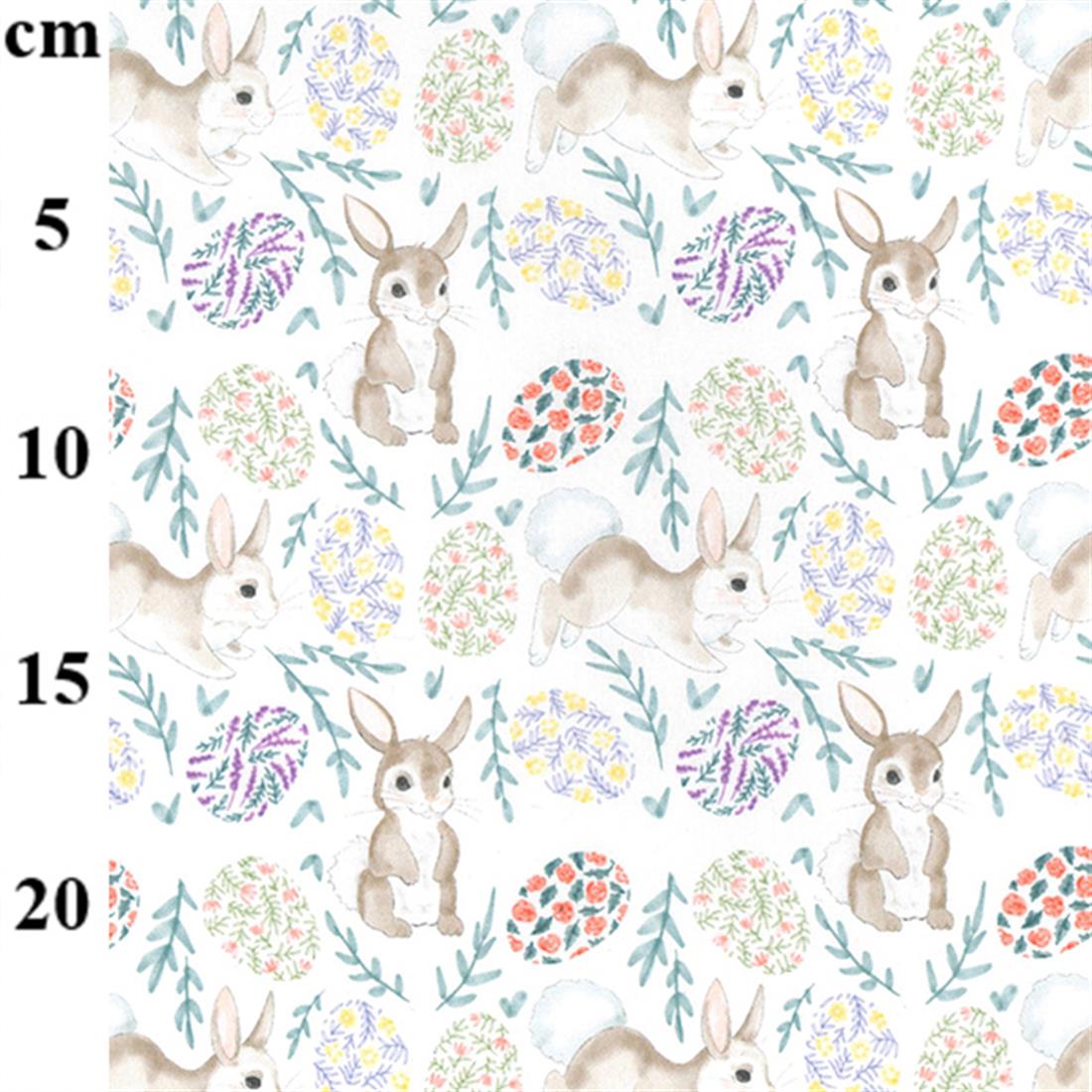 White Printed Cotton Easter