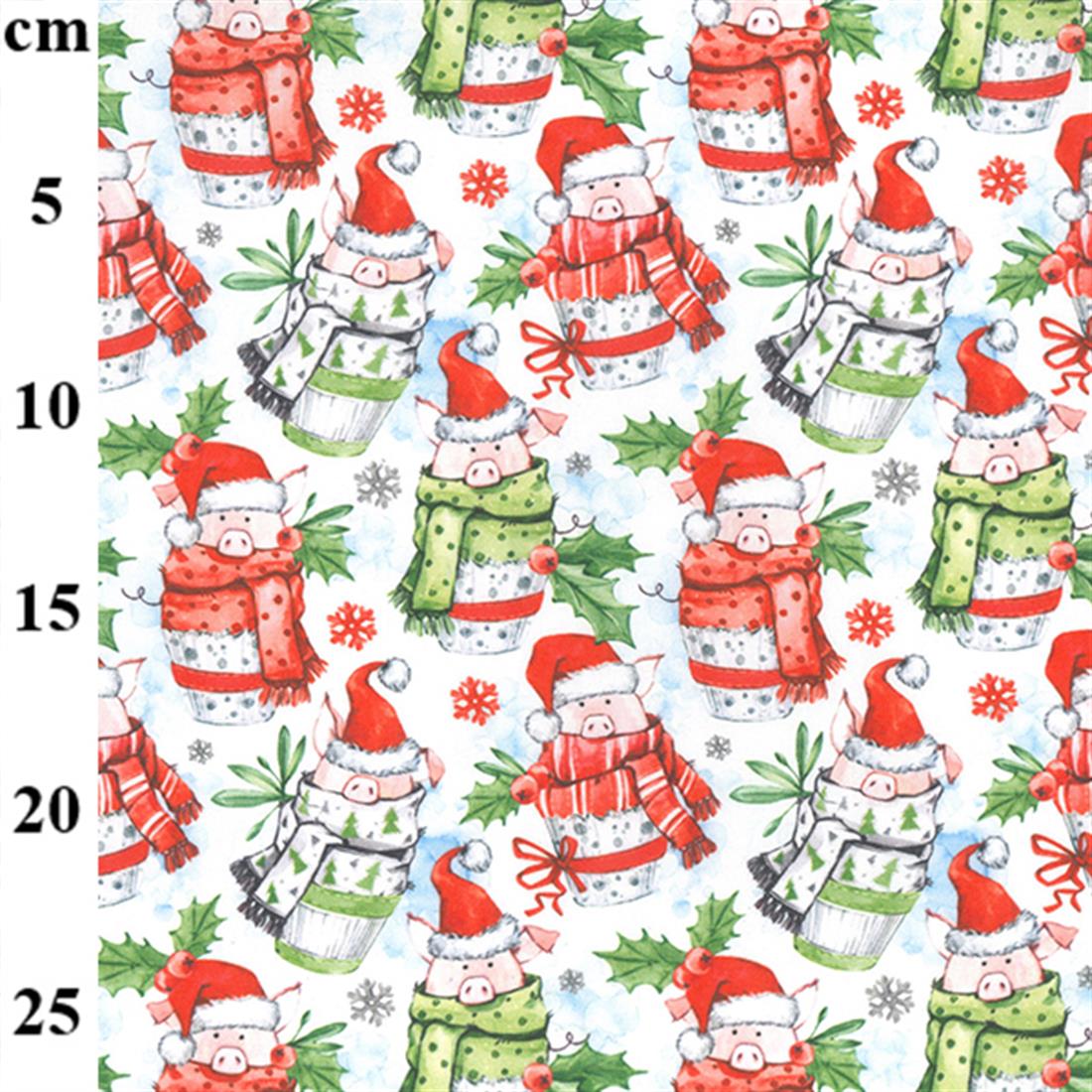 Xmas Printed Craft Cotton Poplin Fabric Dressmaking Quilting