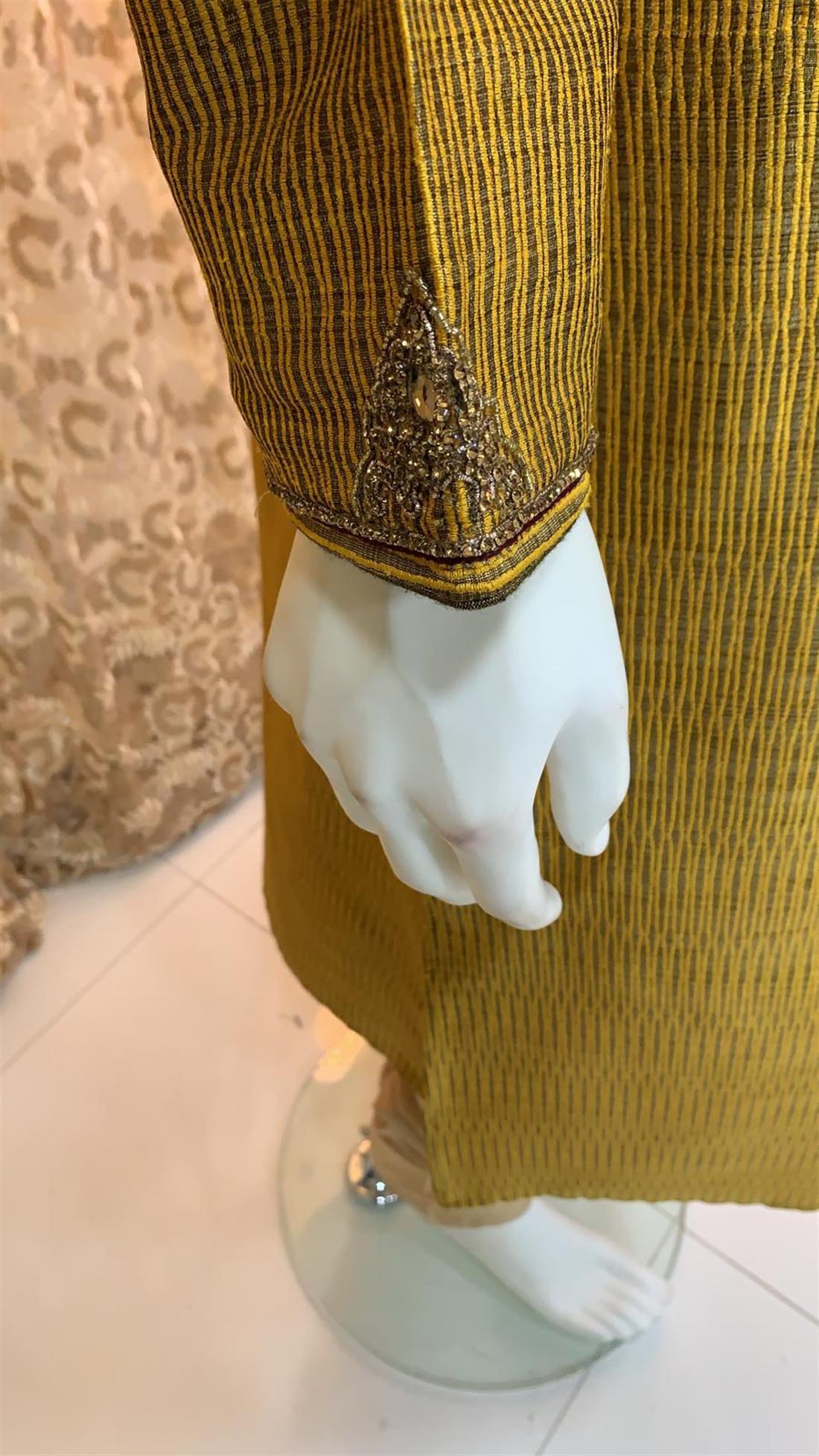 Yellow Mens Kurta Pajama