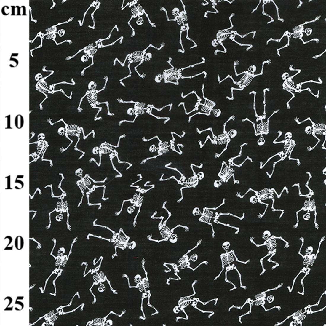Black Printed Cotton Halloween