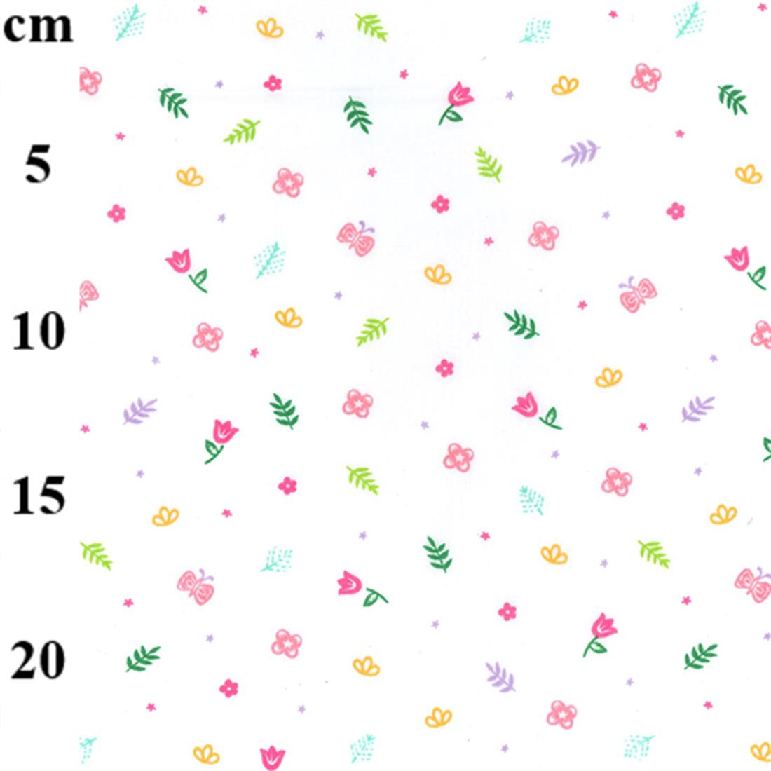 White Cotton Printed Poly Cottons