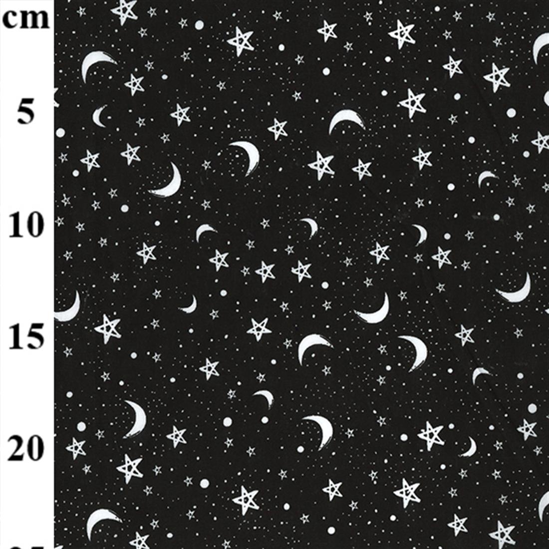Black Cotton Printed Poly Cottons