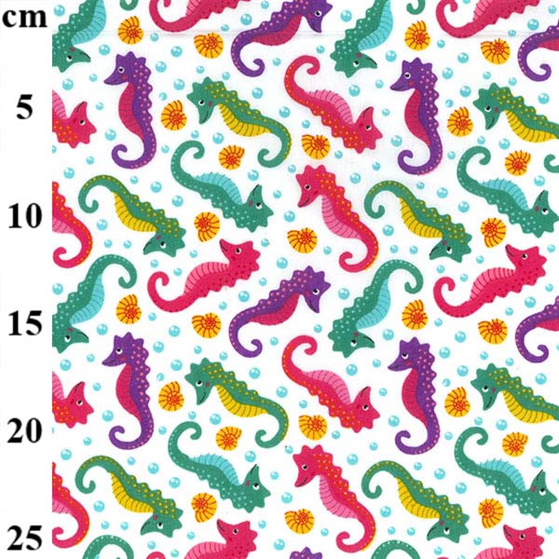 White Cotton Printed Poly Cottons