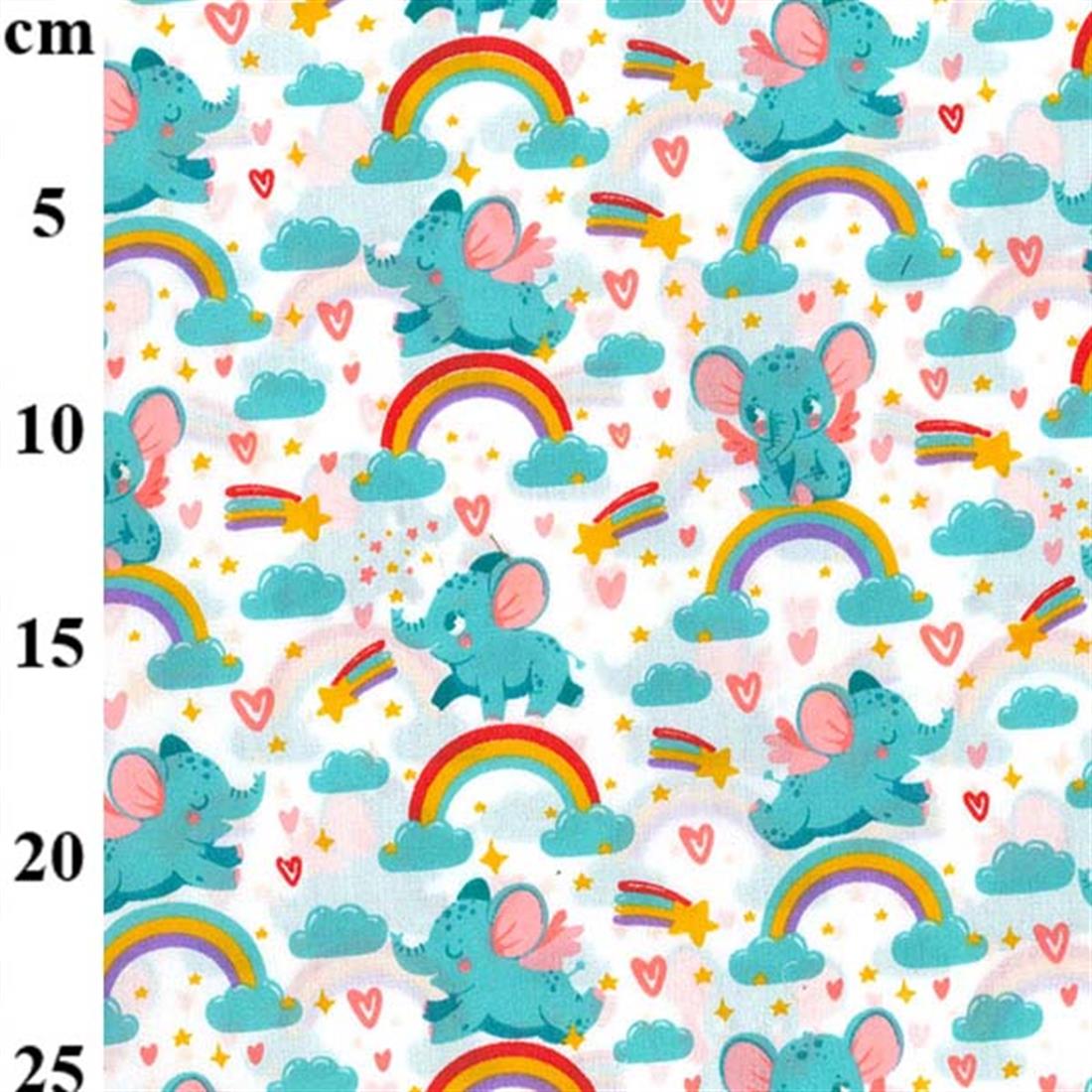 White Cotton Printed Poly Cottons