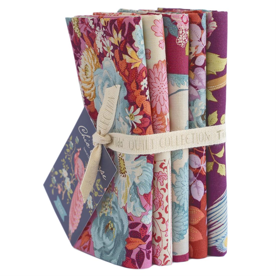 Grape, Pink and Rust Cotton Fat Quarter Bundle