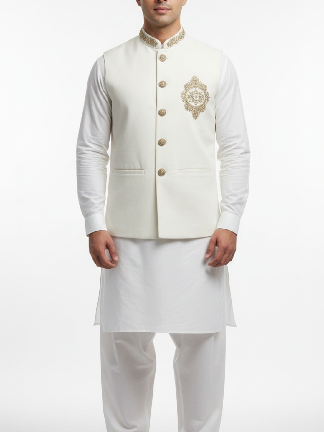 Mens Velvet Waistcoat with hand embellishment