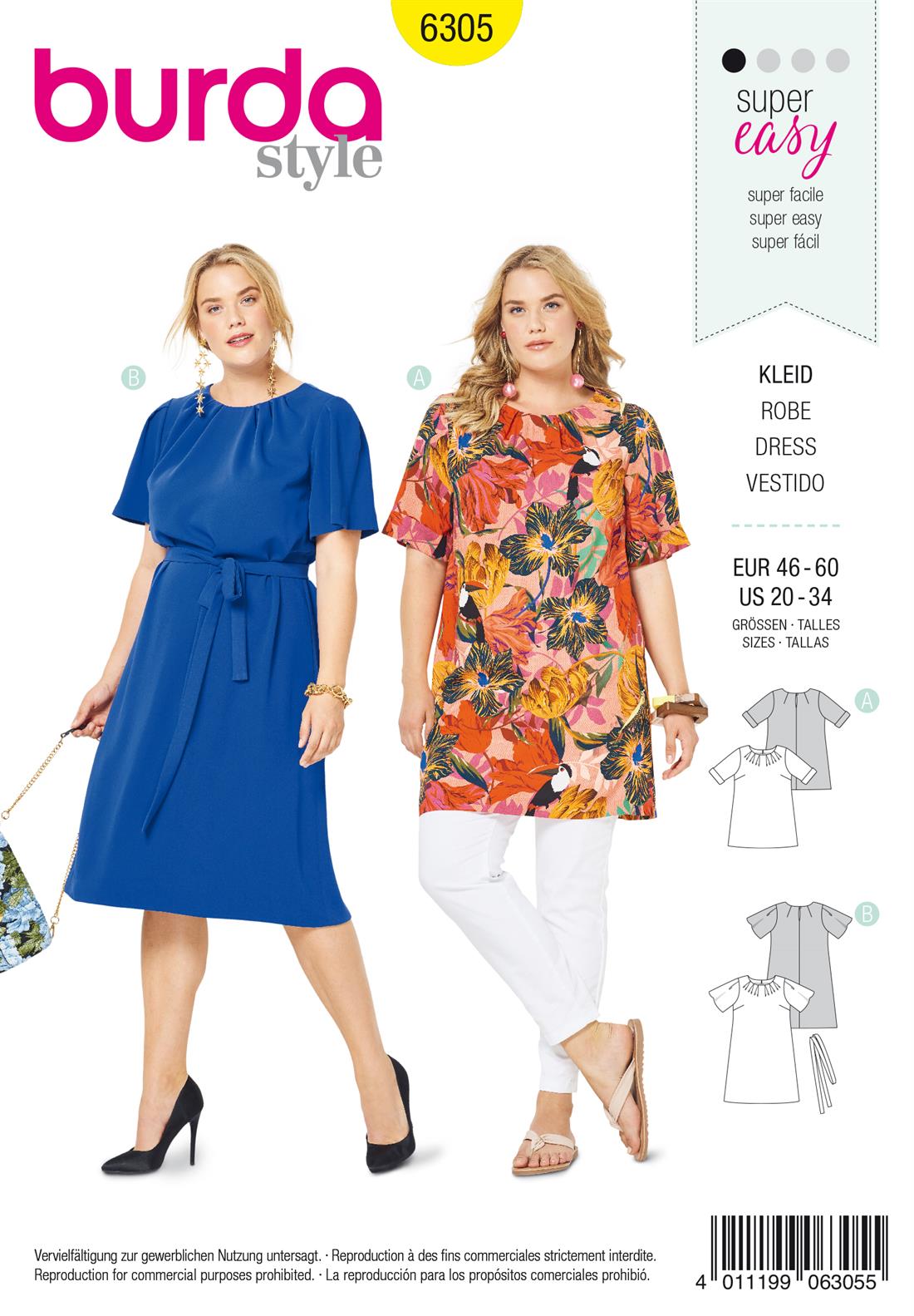Crepe Burda Style Pattern 6305
