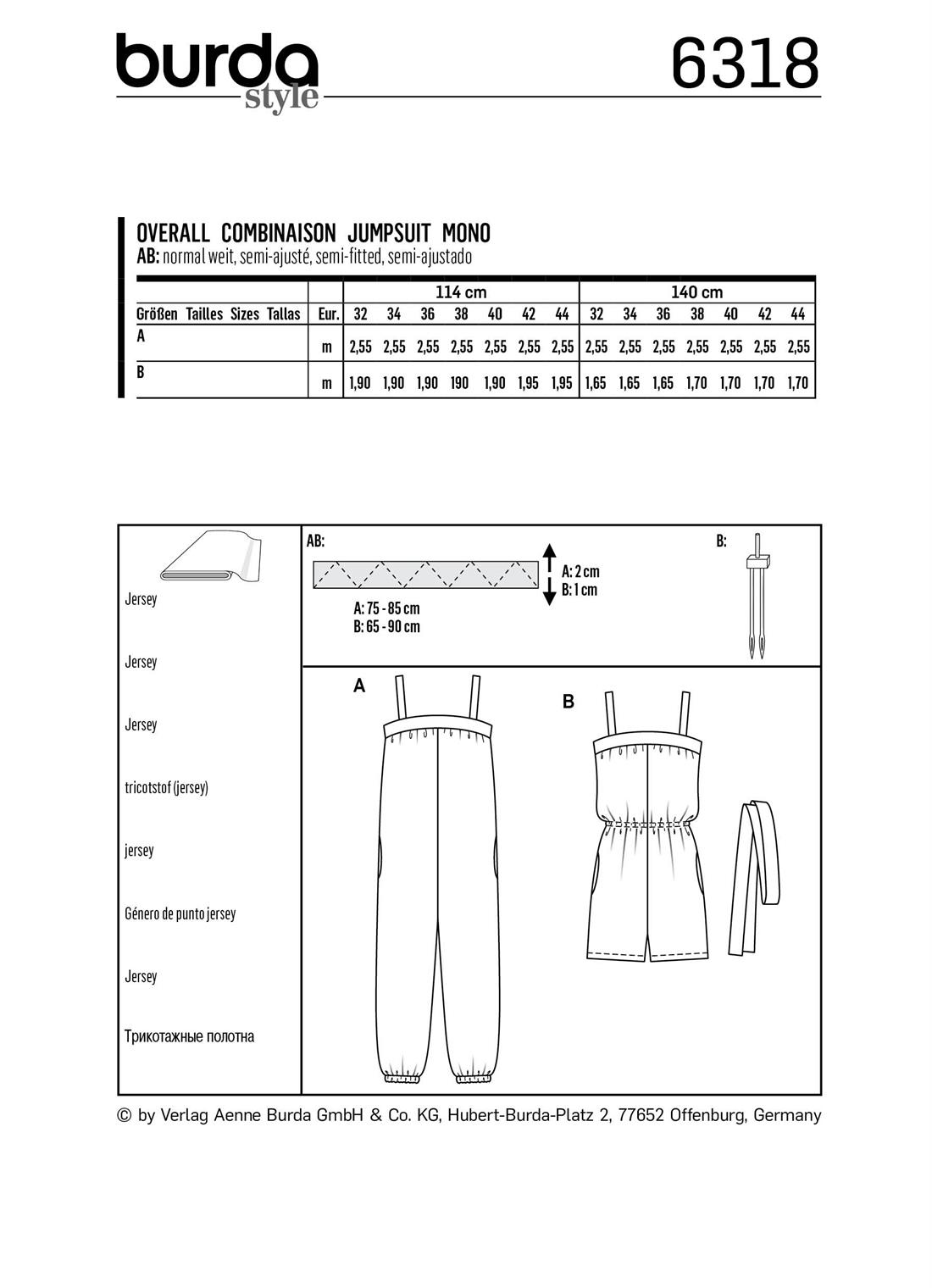 Burda Style Pattern 6318
