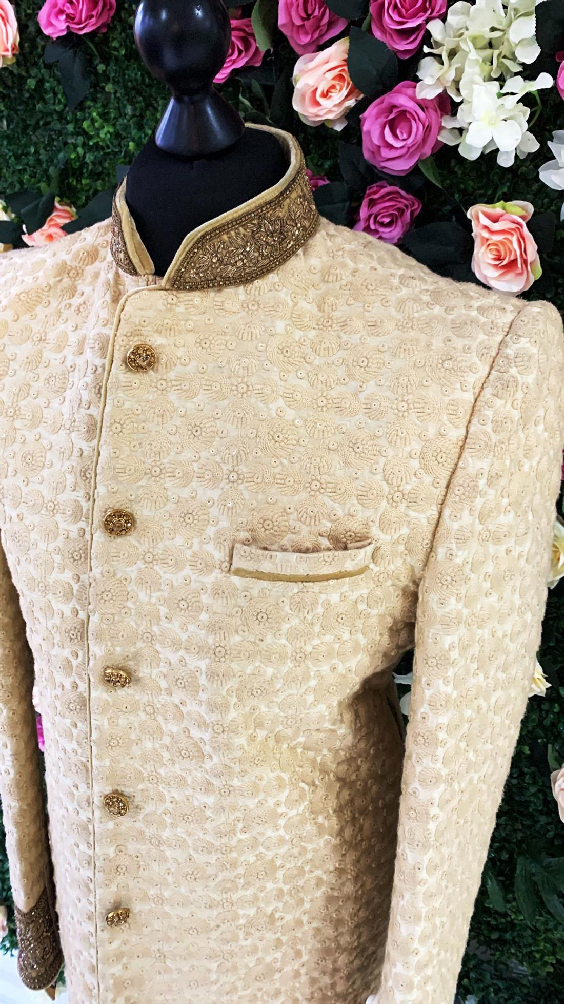 Gold Mens Sherwani