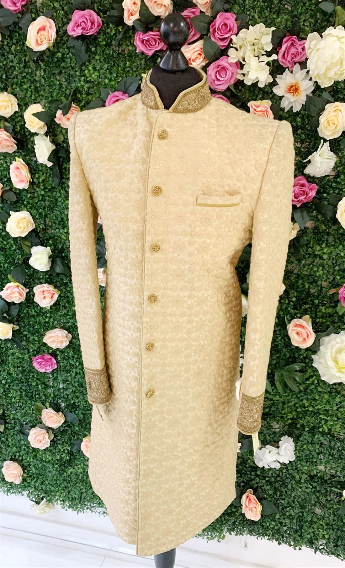 Gold Mens Sherwani