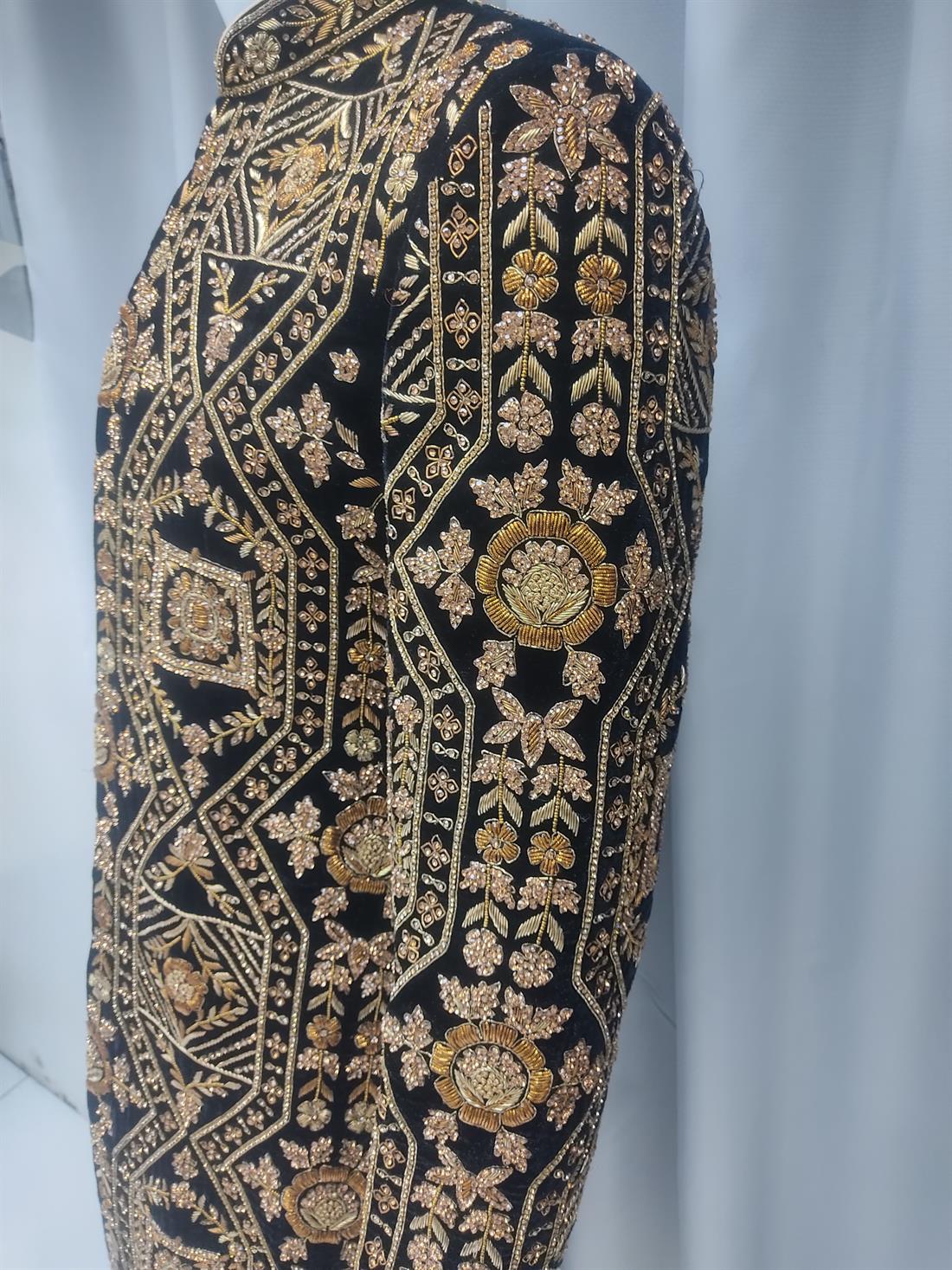 Black & Gold Mens Sherwani