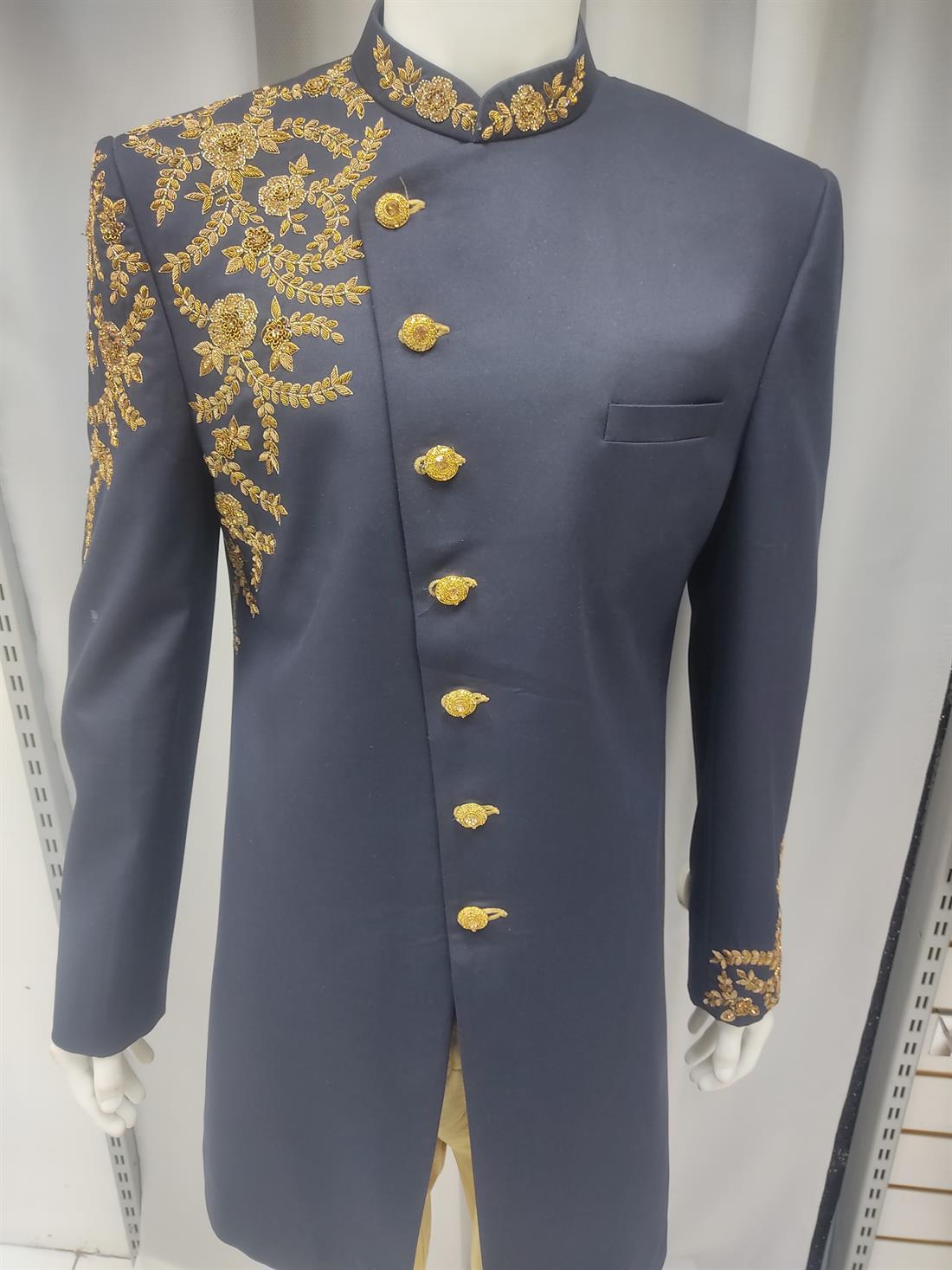 Navy Sherwani