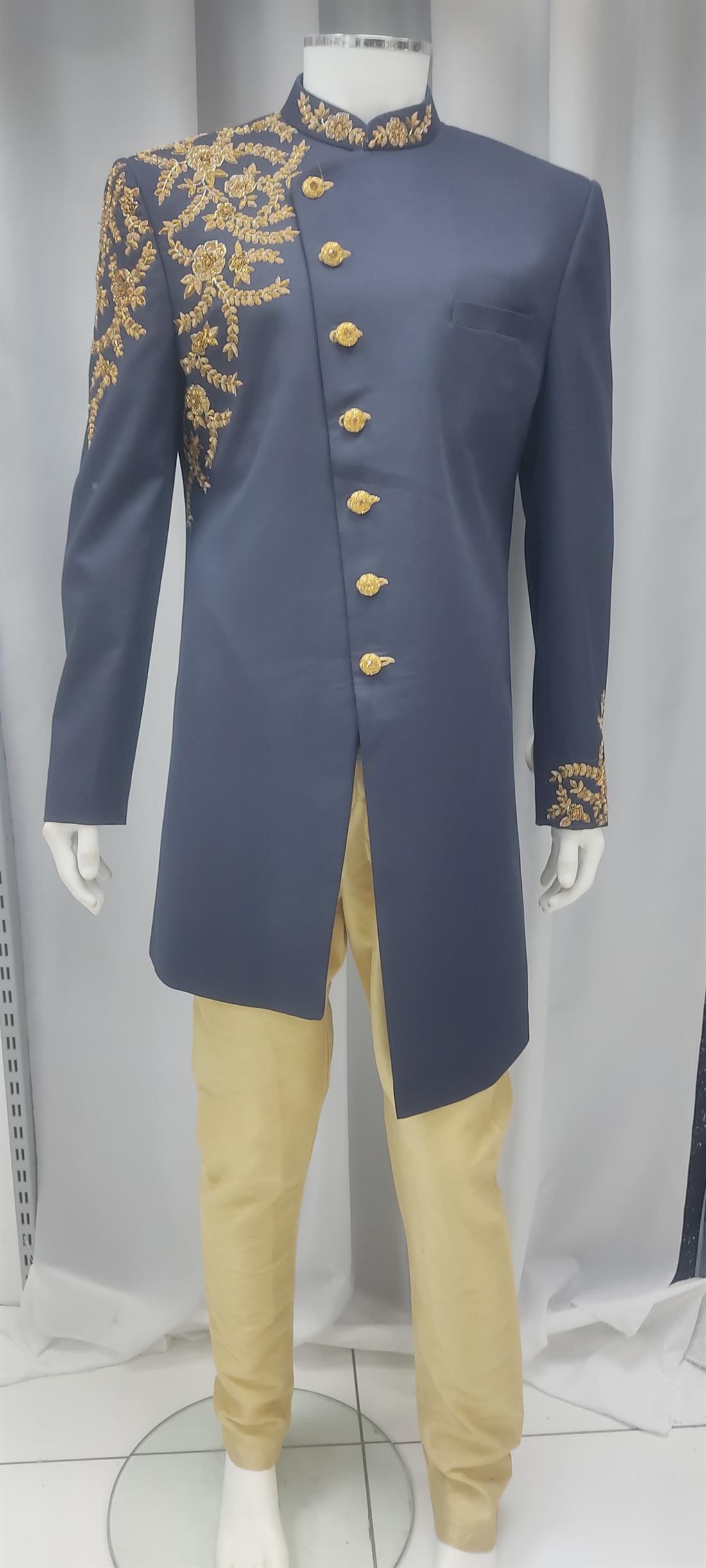 Navy Sherwani