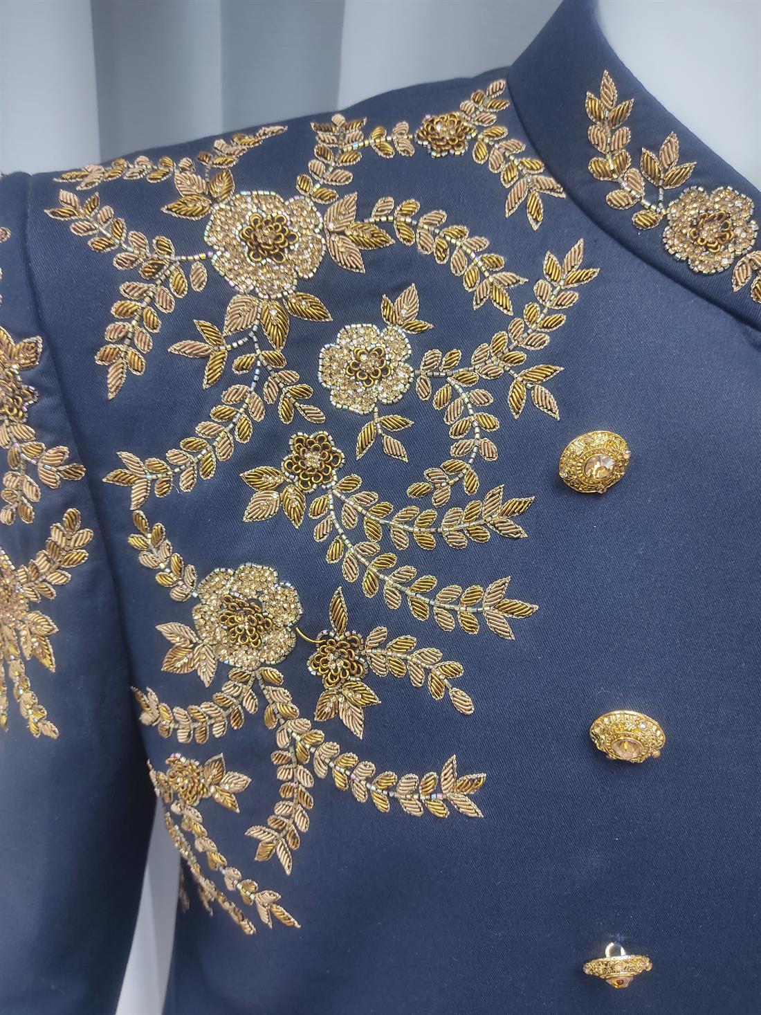 Navy Sherwani