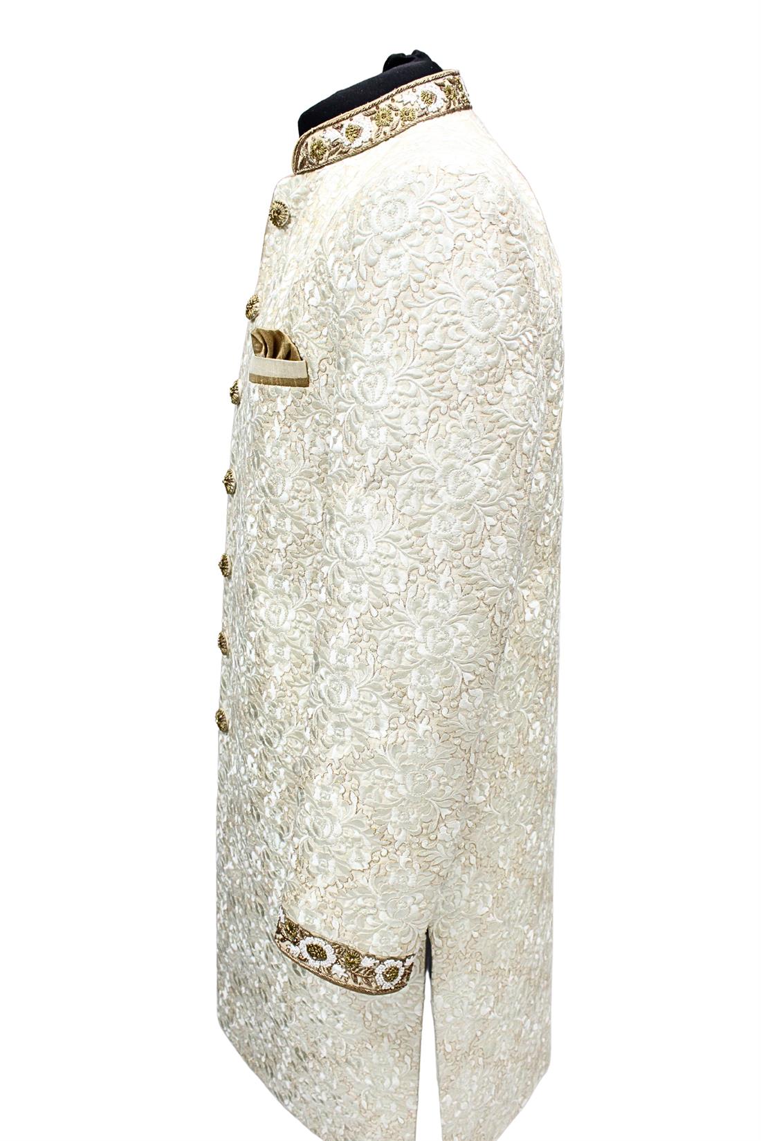 Cream Mens Sherwani