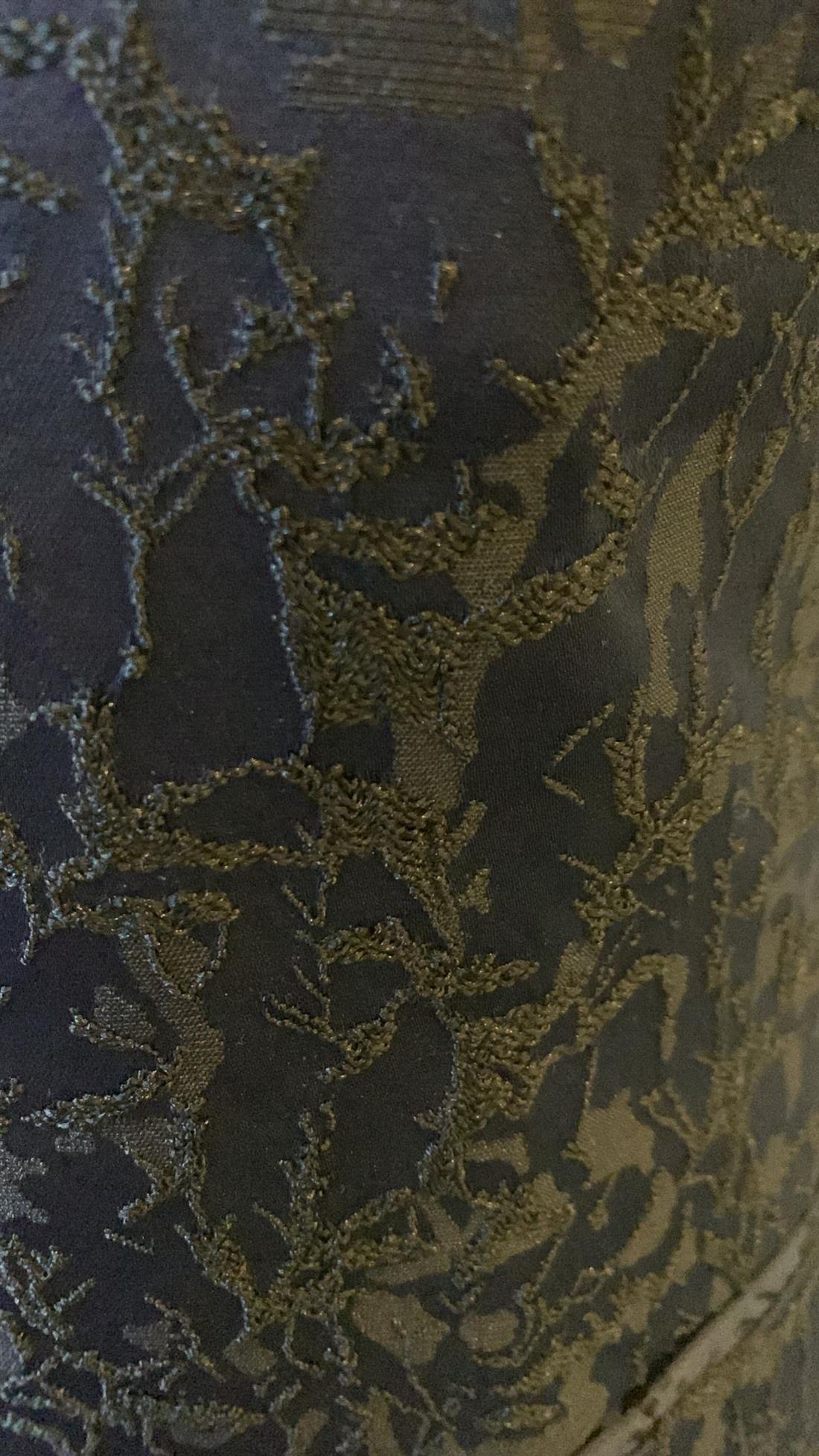 Navy & Black Brocade Waistcoat