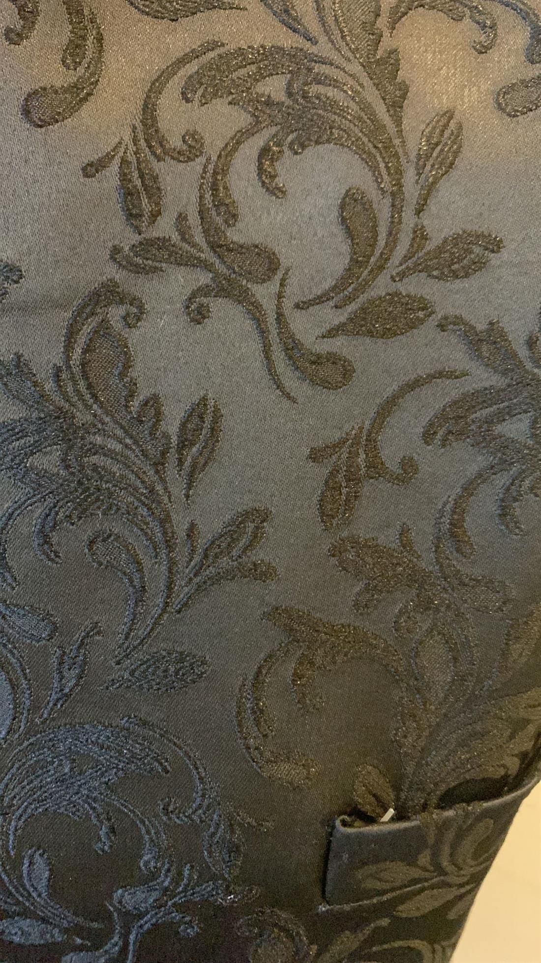 Black Brocade Waistcoat