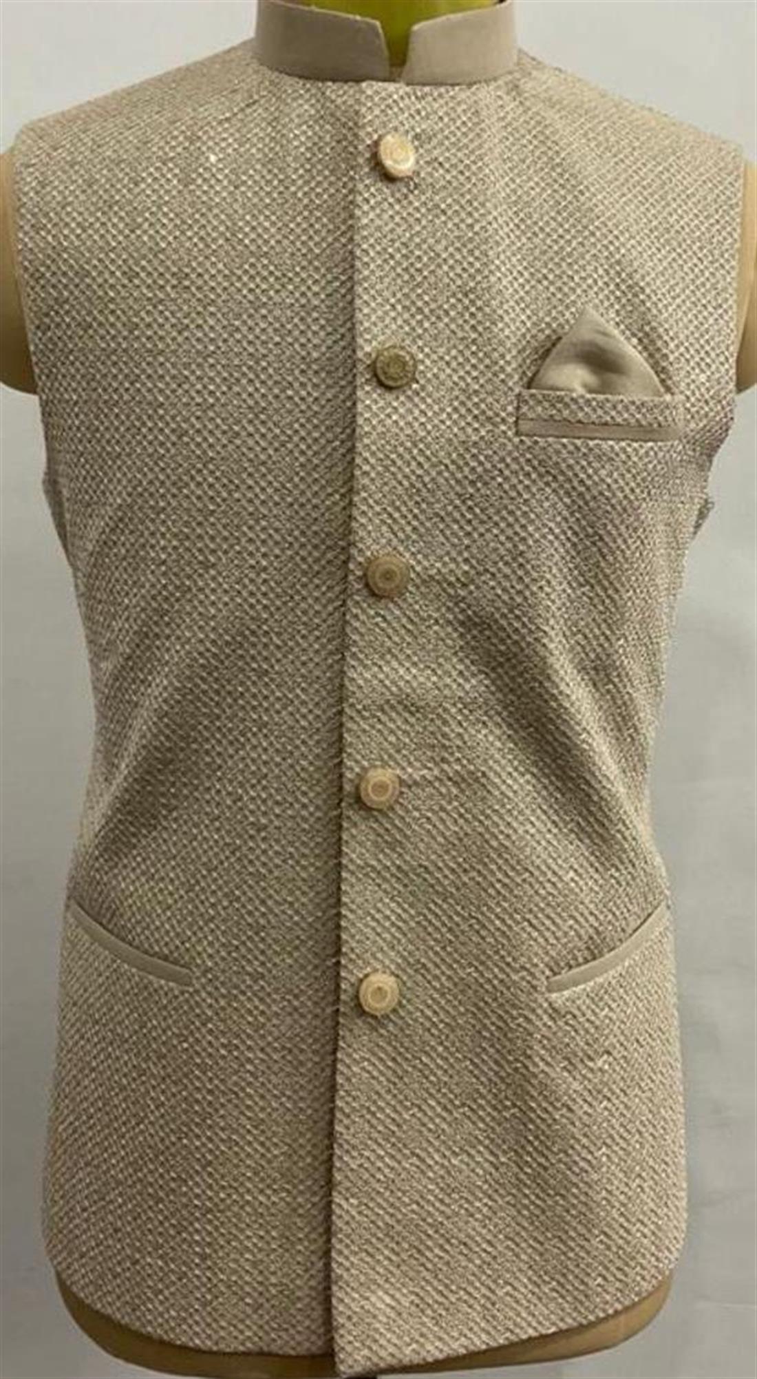 Beige Mens Waistcoat